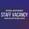 Internal Advertisement | Staff Vacancy