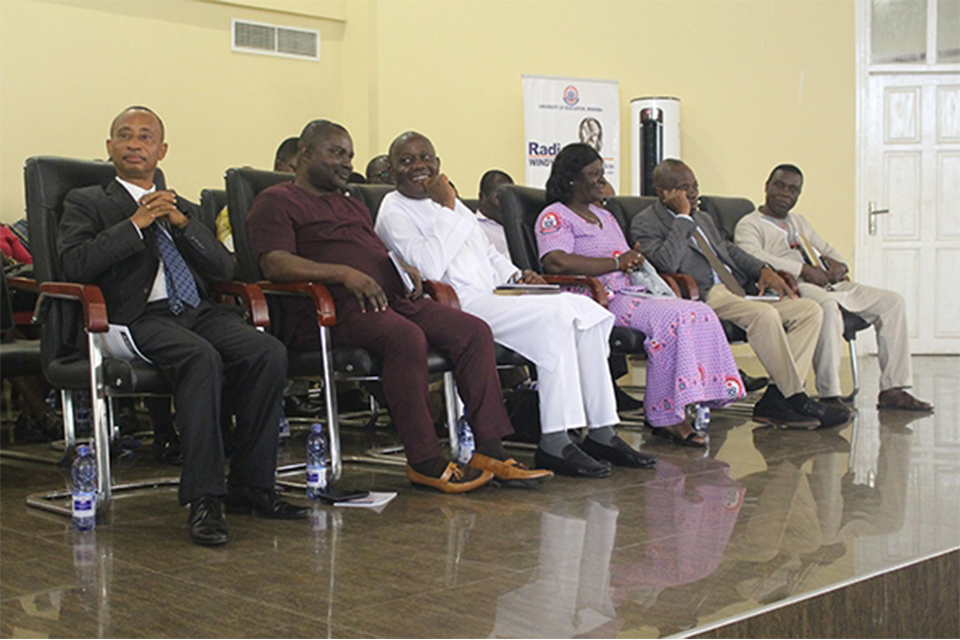 A picture of University officials who graced the occassion