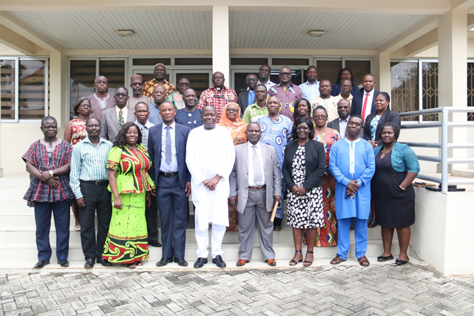 A picture of principals of the colleges with the Vice-Chancellor and other UEW officials