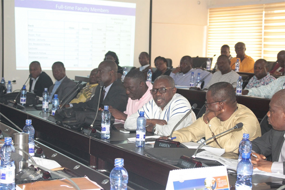 A picture of UEW members and the NAB team during deliberations