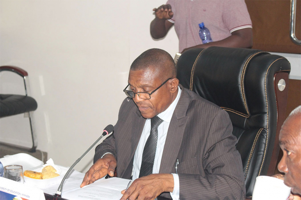 A picture of the Chairman for the Review Programme, Prof. James K. Kagya-Agyemang