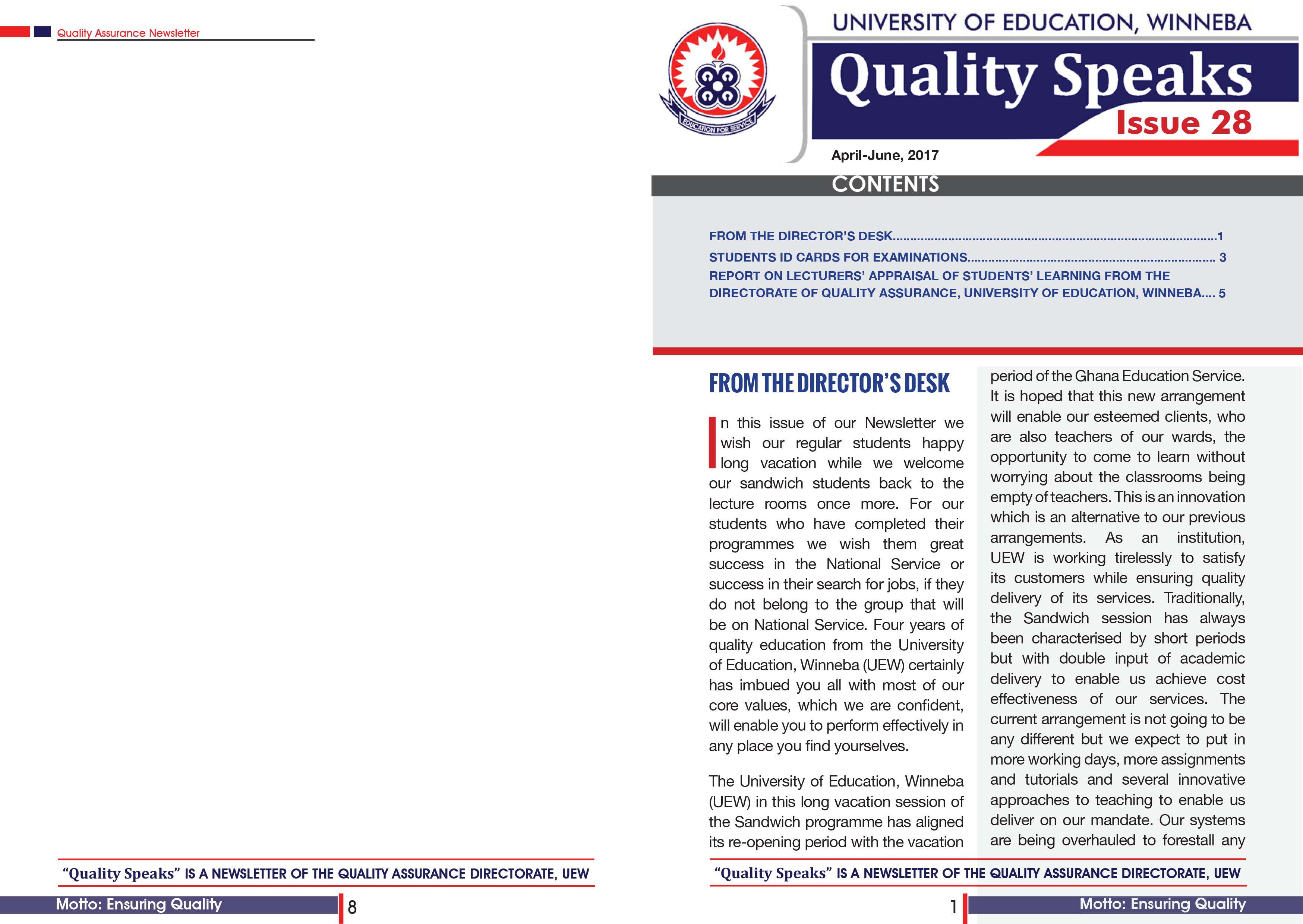 Quality Speaks - Issue 28