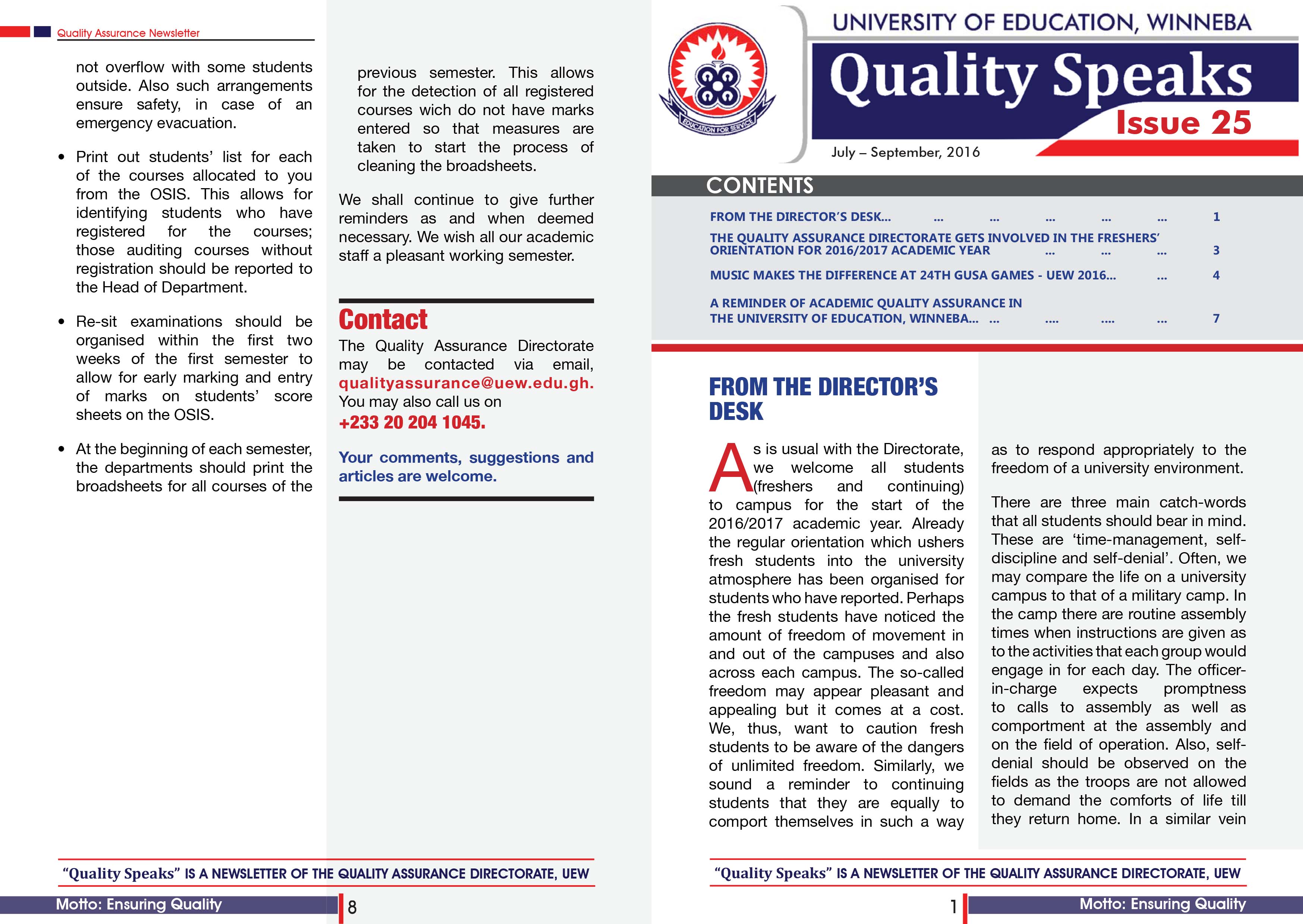 Quality Speaks issue 25