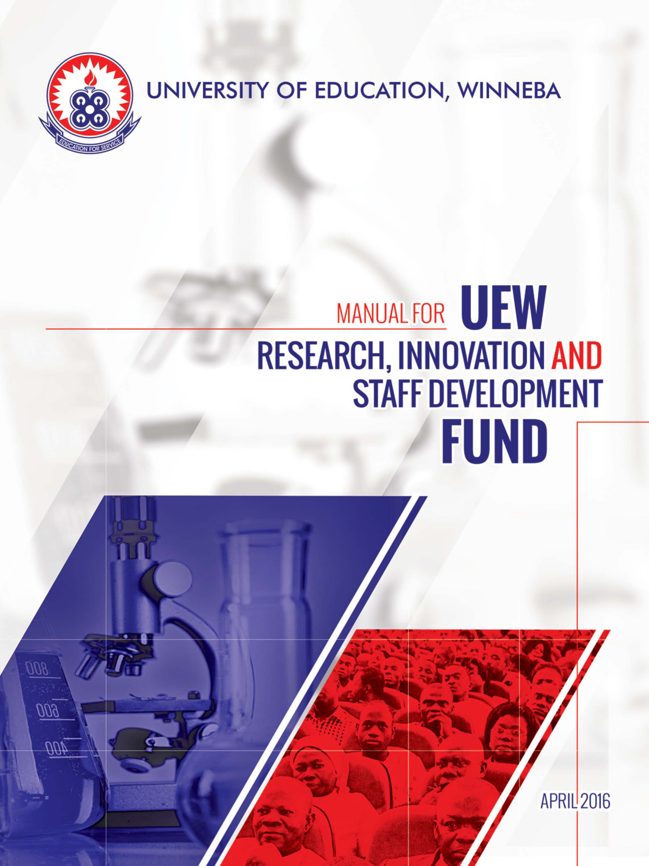 Manual for UEW Research, Innovation and Staff Development Fund