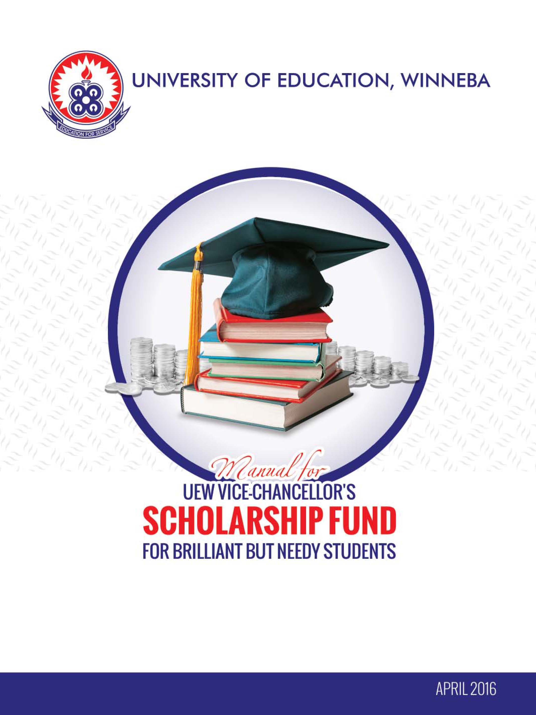 Vice-Chancellor's Scholarship, Operational Manual