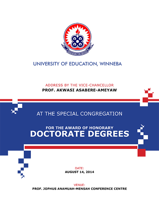 VC's Special Congregation Speech - 2014