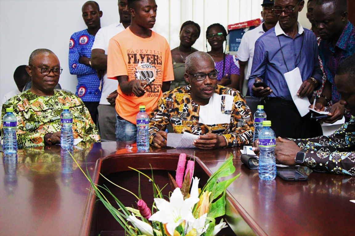 Principal of COLTEK, Prof. Frederick Kwaku Sarfo making some remarks