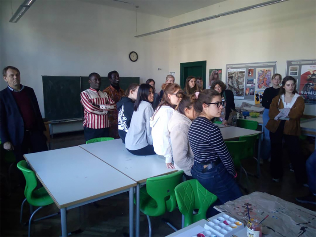 A class engagement with high school students at Theresien-Gymnasium Munchen