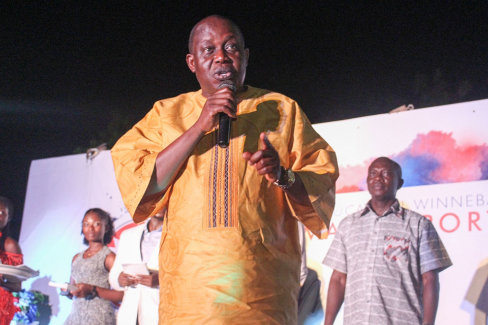 Rev. Fr. Prof. Anthony Afful-Broni launching the Sports Policy