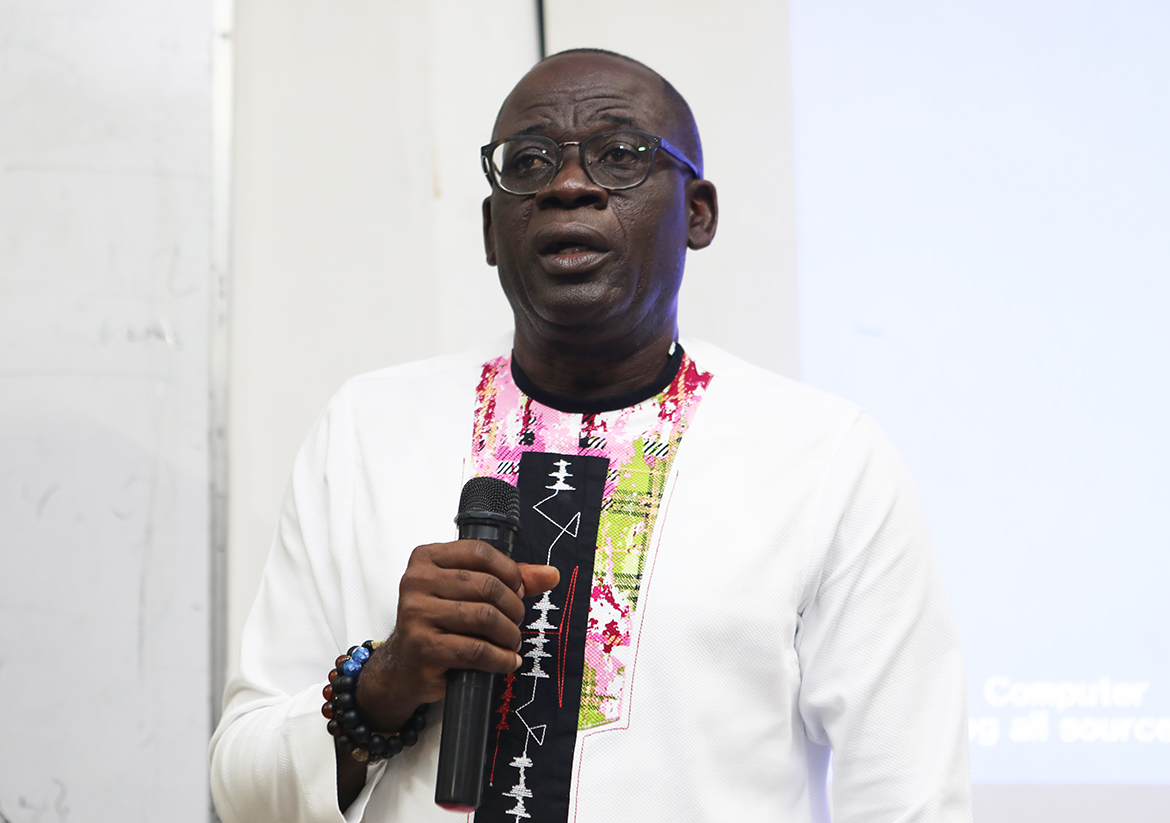 Prof. Andy Ofori-Birikorang addressing  participants