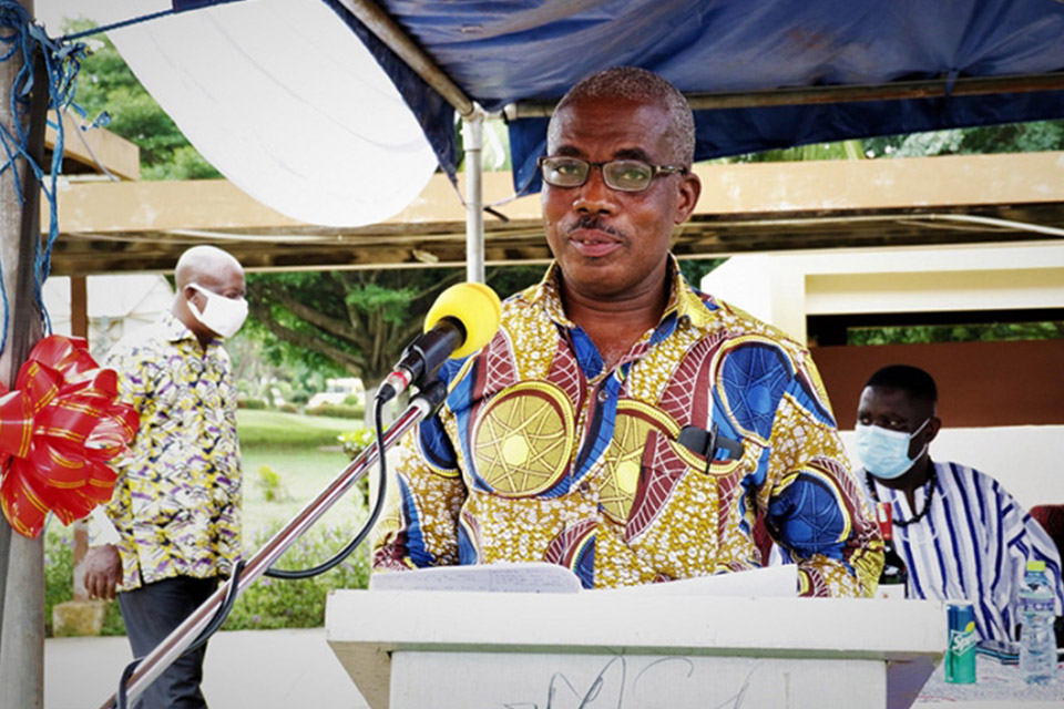 Principal of COLTEK, Prof. Frederick K. Sarfo addressing the retirees during the farewell party
