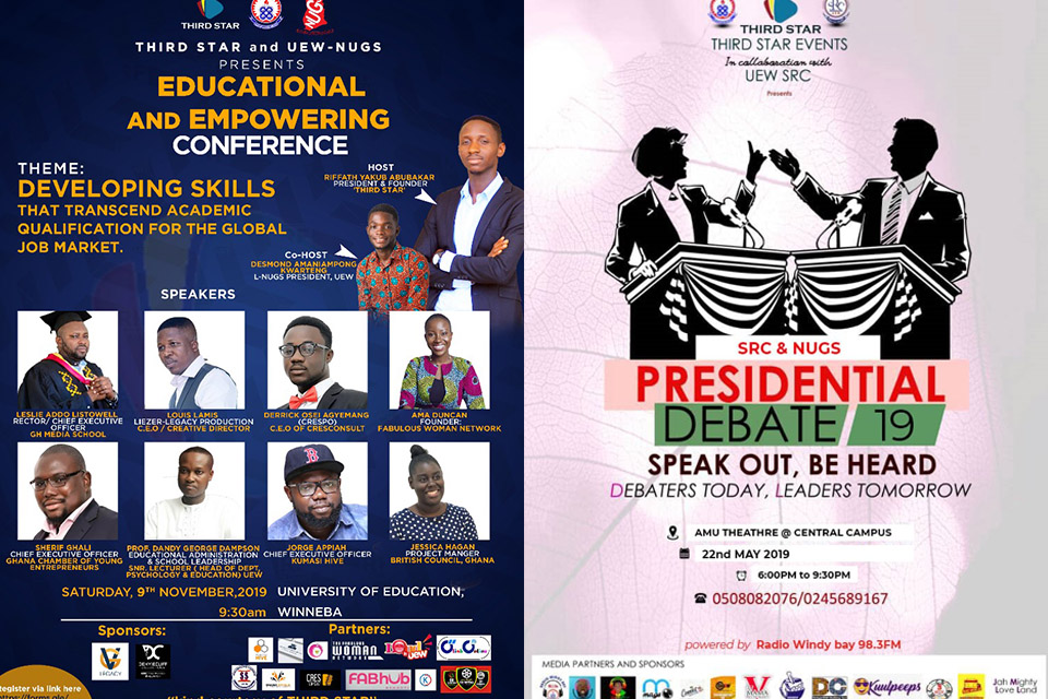 Some of the many events organised by the events management and planning enterprise