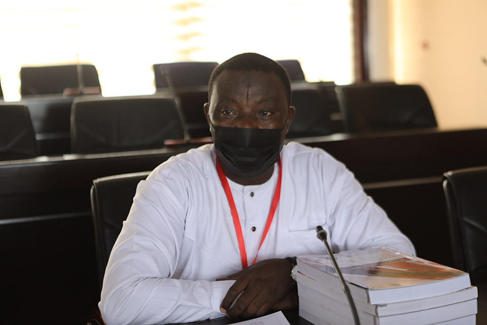 Dean, School of Business, Prof. Braimah Awiasu Imurana, briefing the audience on the team's efforts during the competition