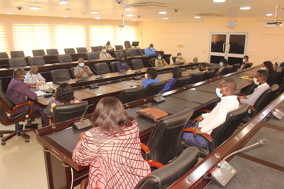 Ag. Vice-Chancellor, Prof. Birikorang during interactions with his Faculty Members from SCMS