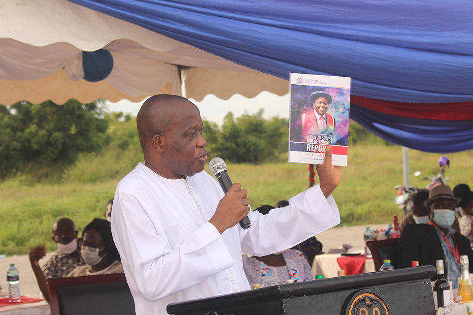 Chairman for the occasion and outgone Vice-Chancellor, Rev. Fr. Prof. Afful-Broni