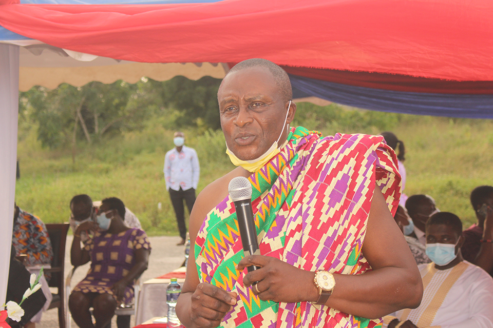 Prof. Yaw Ameyaw thanking Management and UEW for the honour bestowed on them during the farewell ceremony