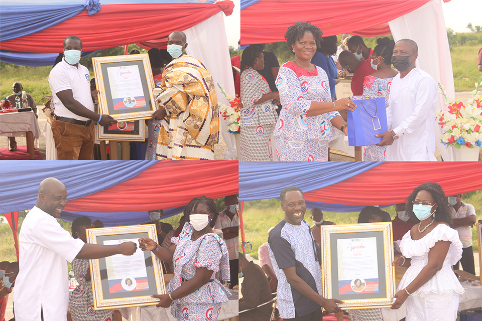 Some of the retirees receiving their citations of honor in recognition of their hardwork towards the progress of the University