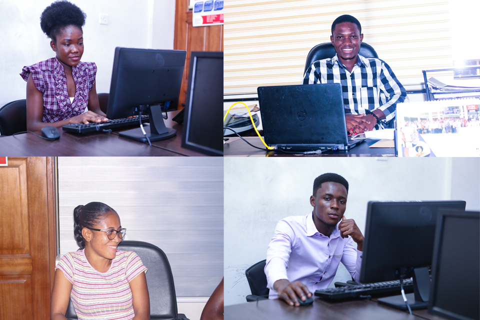 From top L-R: Ms. Florence Nketiah, Samuel Owusu, Richard Owusu Ansah and Gabriella Mackay