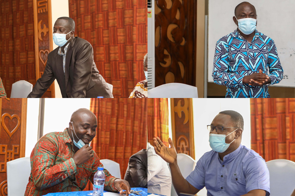 Presenters at the retreat included (from top L-R); Mr. Prince Asiedu, Dr. Isaac Brako, Mr. Eric Sekyi Nketiah and Dr. Gabriel Botchway