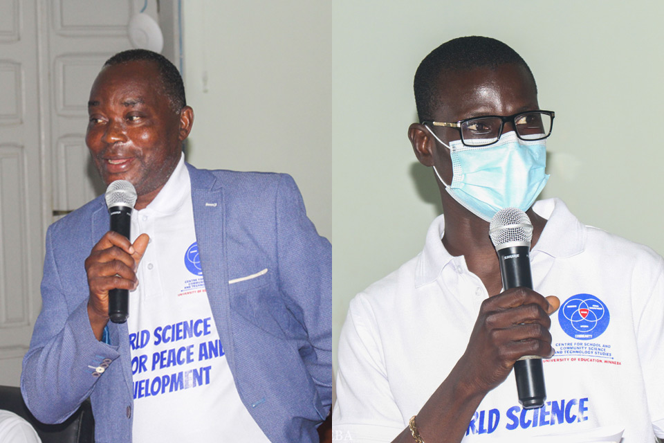 Deputy Director of IERIS, Prof. Samuel Asiedu-Addo (left) and Head of SACOST, Dr. Peter Akayuure