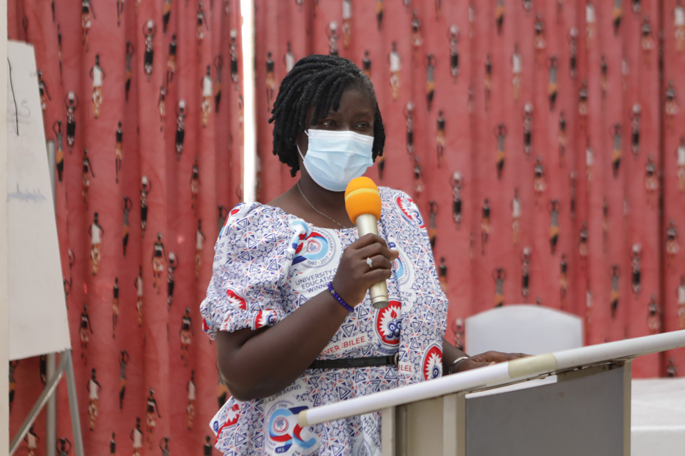 Dean, Faculty of Science, Prof. Ruby Hanson, spurs participants on to work towards moving up the academic ladder