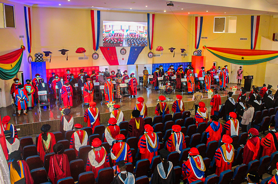 Management and convocation members at the ceremony