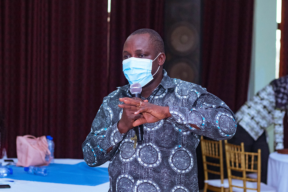 Dr. B. B. B. Bingab, Ag. Dean of ODSA in an address at the workshop