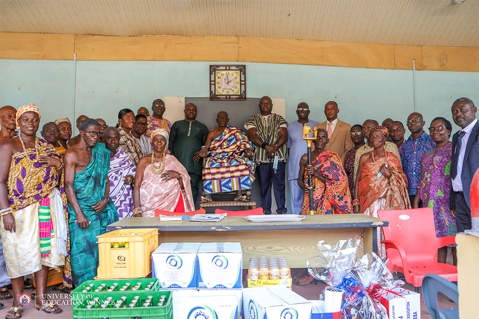 A group picture after the visit at Ajumako 