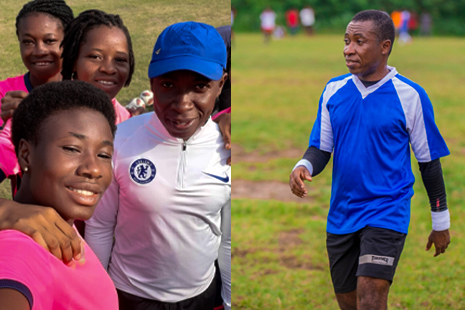 Dr. Acheampong and his sport ladies 