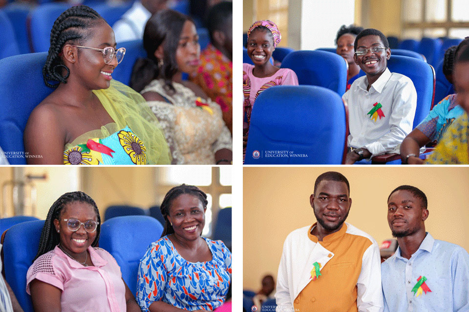 A cross-section of matriculated undergraduate students all smiles during the ceremony