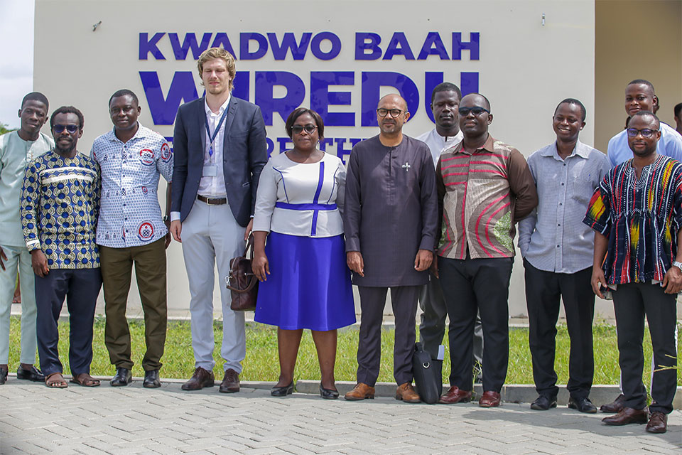 Lecturers at the Department of Geography Education in a group photograph with the EU Ambassador to Ghana and staff of ASAF/Erasmus+