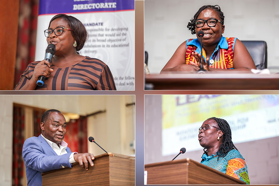 Speakers (top L-R): Prof. Lucy Attom, Dr. Charlotte Lomotey, Prof. Asiedu-Addo and Prof. Sakina Acquah