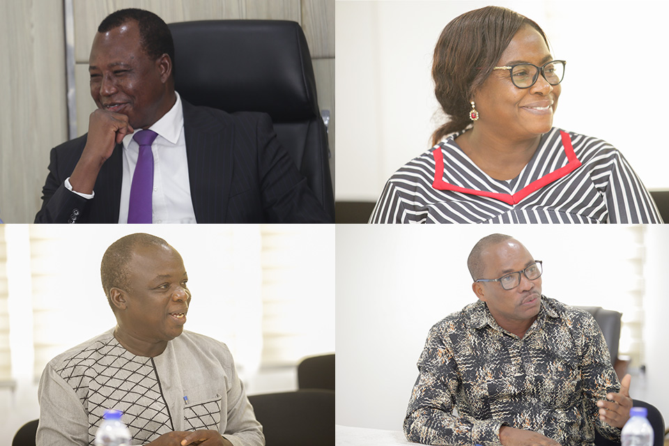 Prof. Lucy Attom (top right), Mr. Joseph Whittal (top left), Dr. George Benson (bottom left) and Dr. Harrison Golo