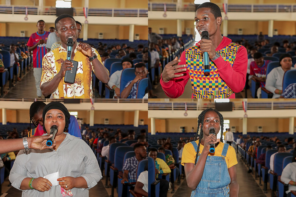 Prospective service persons asking questions for further clarification