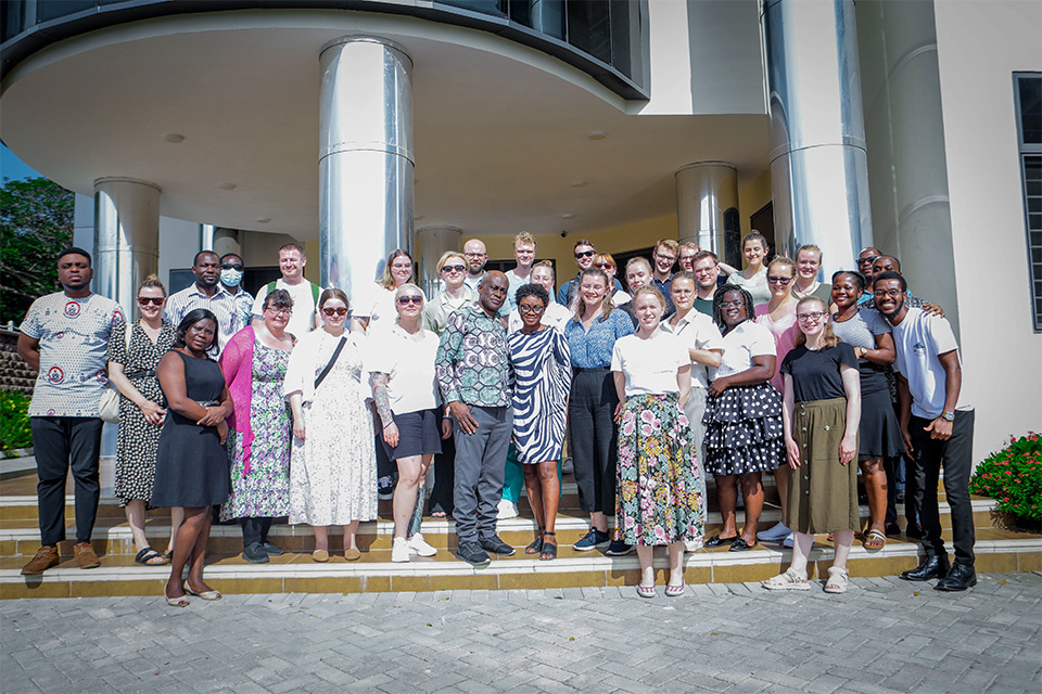 The International students in a group picture with facilitators after the programme