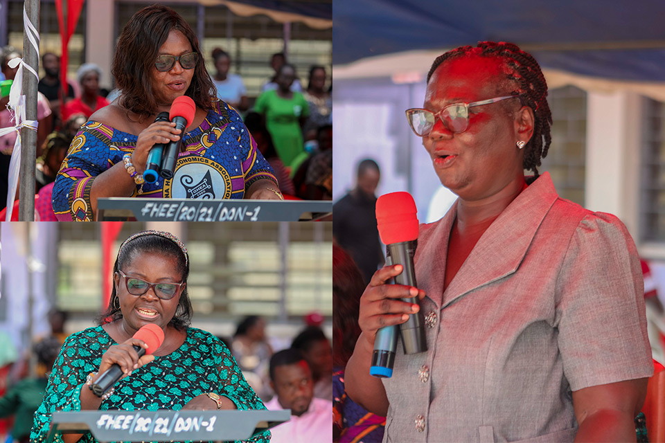 Prof. Phyllis Forster (right), Mrs. Victoria Ghanney (bottom left) and Madam Sarah Baah-Odoom