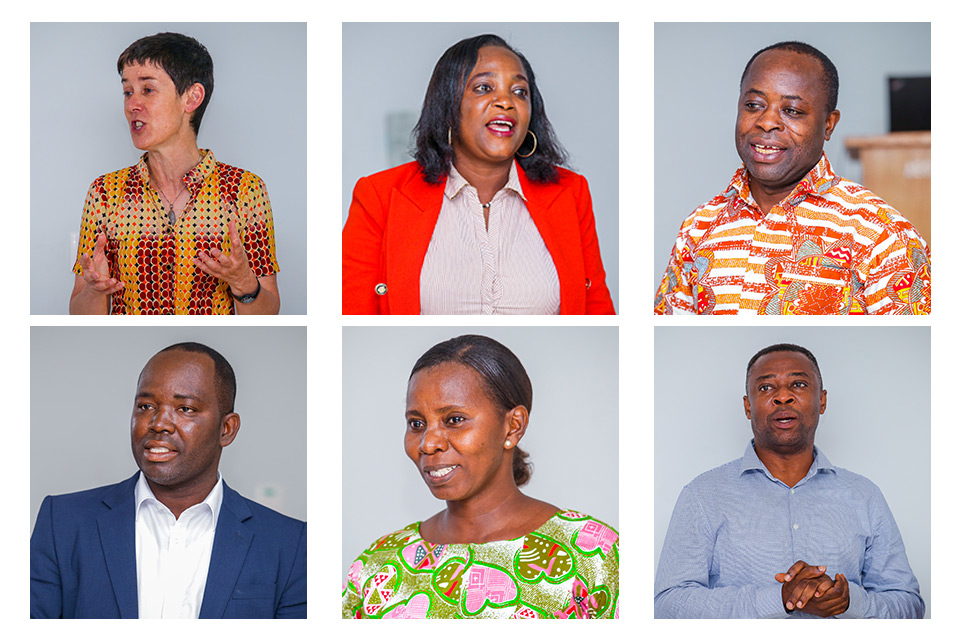 1st row (R-L): Dr. Edmond Agyeman, Dr. Esther Yeboah Danso-Wiredu and Dr. Sian Davies-Vollum; 2nd row (R-L): Prof. Isaac Boateng, Ms. Vivian Arye-Addo and Dr. Enoch Sam