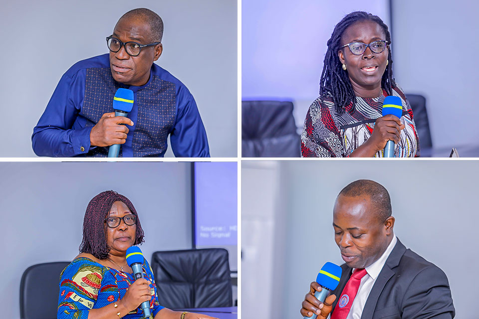  From top (L-R);  Prof. Asonaba Kofi Addison, Prof. (Mrs.) Sakina Acquah, Dr. Hagar Bampo-Addo and Dr. Edmond Agyeman