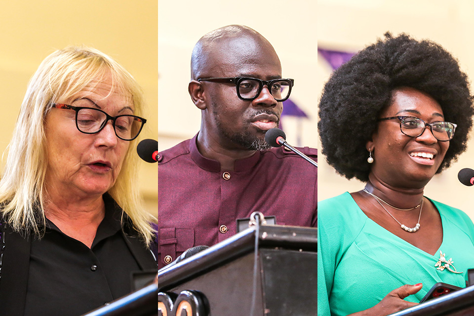 From L-R: Prof. Dr. Telse Iwers, Prof. Ernest Kofi Abotsi and Dr. Mary Eshun