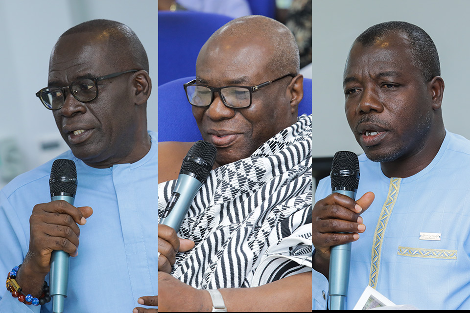 Neenyi Ghartey VII (middle), Prof. Andy Ofori Birikorang (left) and Hon. Alhaji Zubairu Kassim