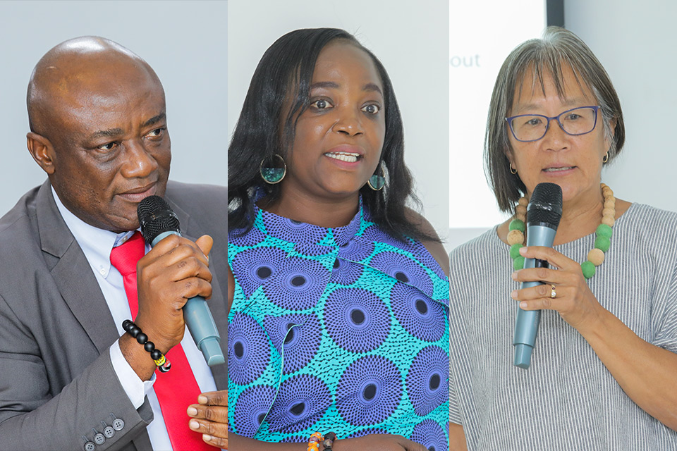 From L-R: Prof. Charles K. Assuah, Mrs. Esther Yeboah Danso-Wiredu (Ph.D.) and Prof. Nancy Takahashi