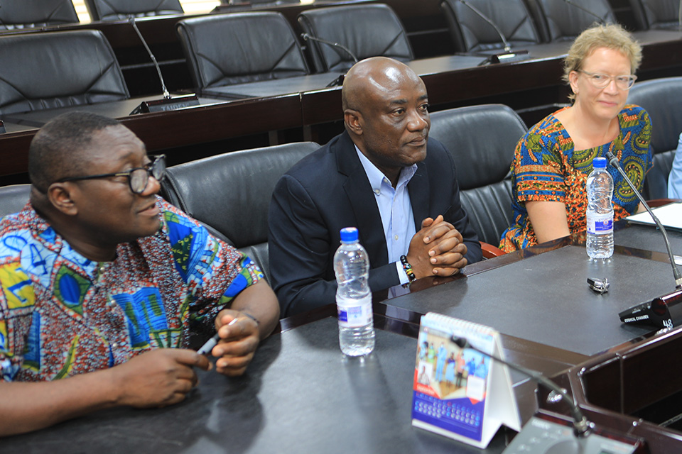 From R-L: Ms. Sabine Schuhhardt, Prof. Assuah and Prof. Avoke