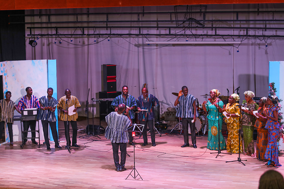 The University Teachers Association of Ghana-UEW Branch (UTAG-UEW) Choir performing at the event