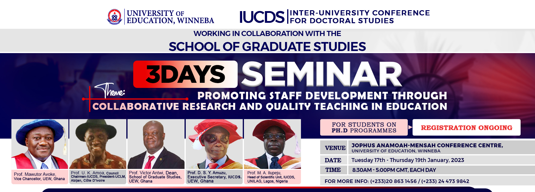  Promoting Staff Development through Collaborative Research and Quality Teaching in Education - A 3-Day Seminar By IUCDS