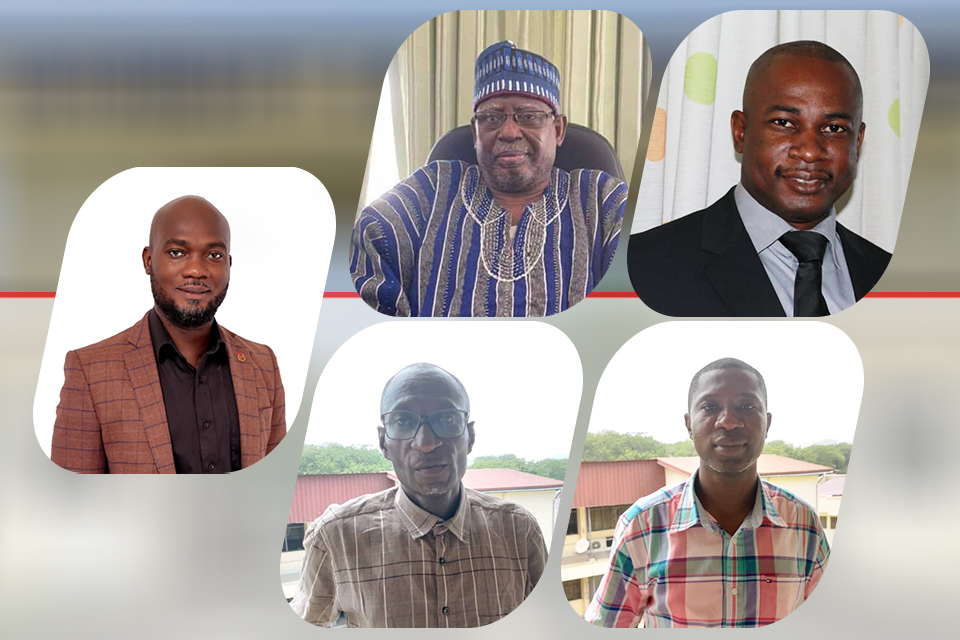 From left to right: Prof. Benjamin Ghansah, Prof. Issifu Yidana (top left), Dr. Ephrem Kwaa-Aidoo (top right), Dr. Charles Buabeng-Andoh (bottom left), and Dr. Wilson Osafo Apeanti