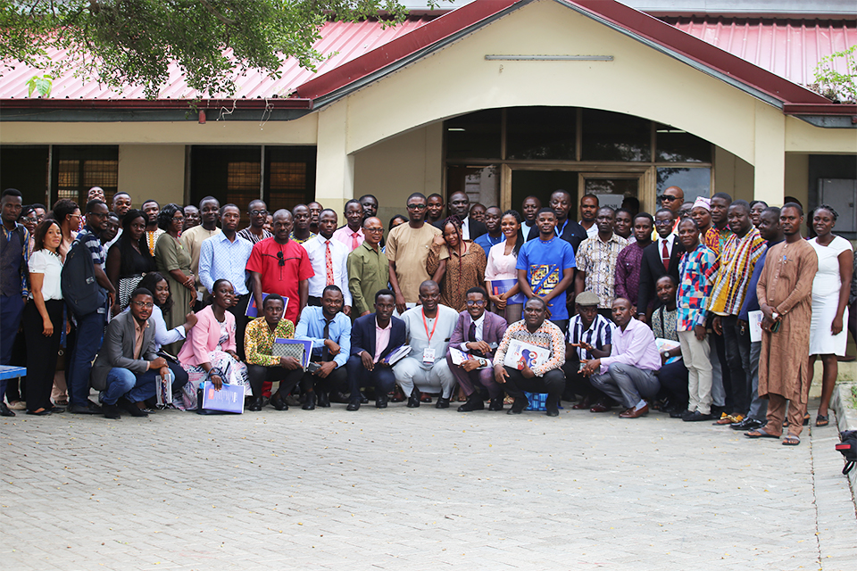 A group picture of Business School faculty members and students