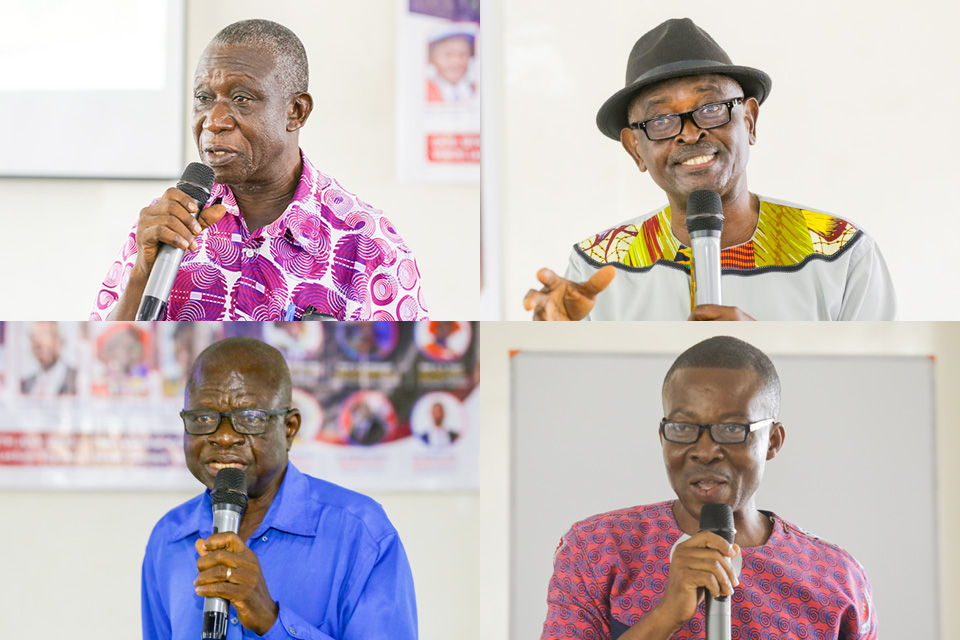 Prof. Mawuadem K. Amedeker (top left), Dr. Ishmael K. Anderson (top right), Prof. Kodjo D. Taale (bottom left) and Mr. Fortune Addo-Wuver