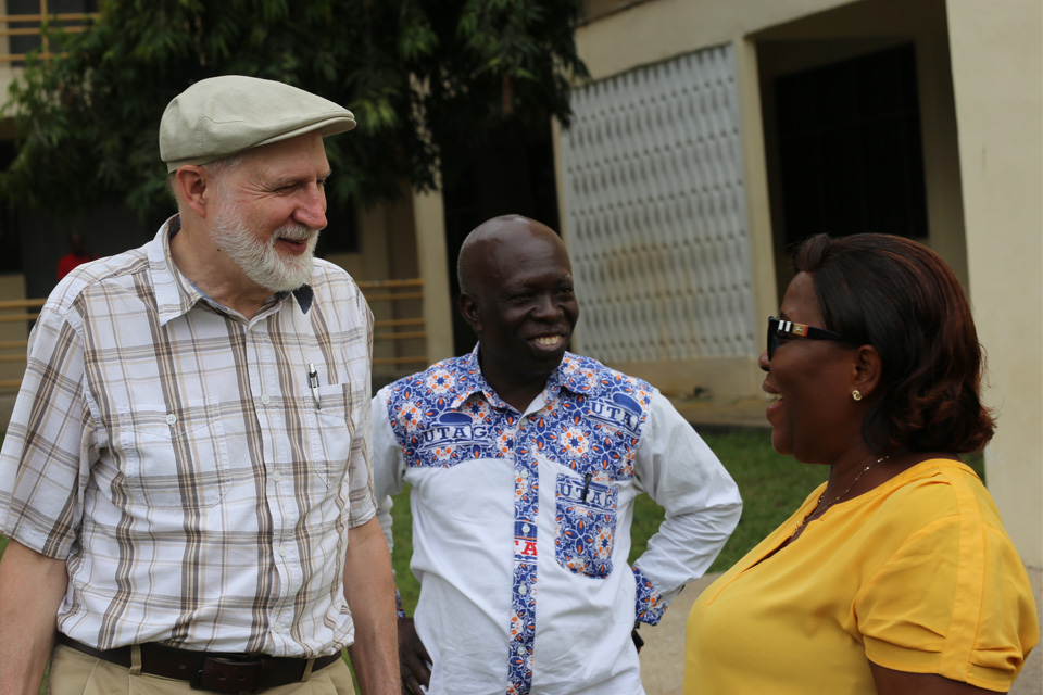 From L-R: Prof. Robert Giles, Prof. Victus Samlafo and Dr. Gloria Armah having a conversation