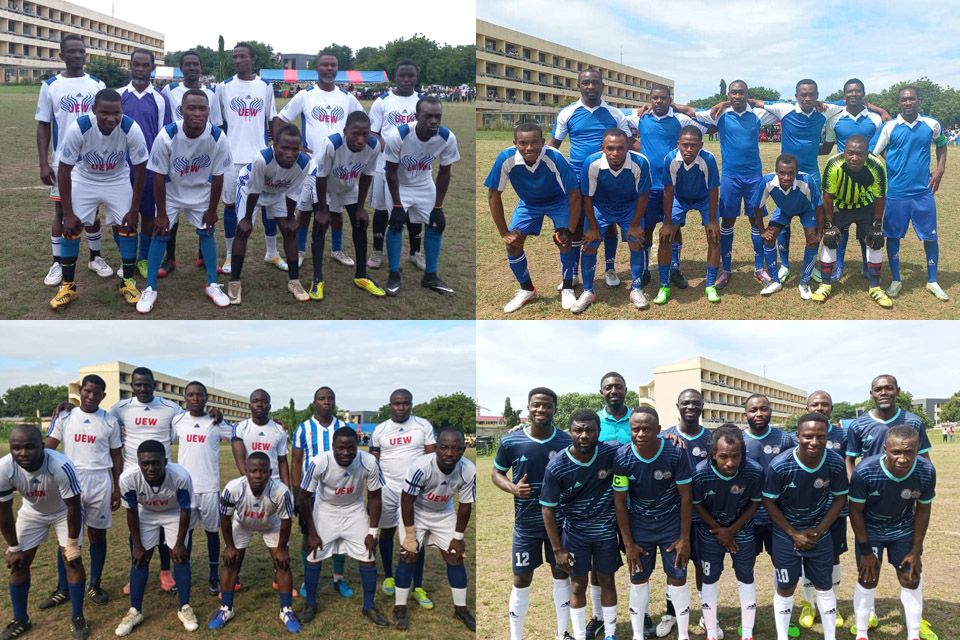 Sections of teams that made it through to the semi-finals of the football competition
