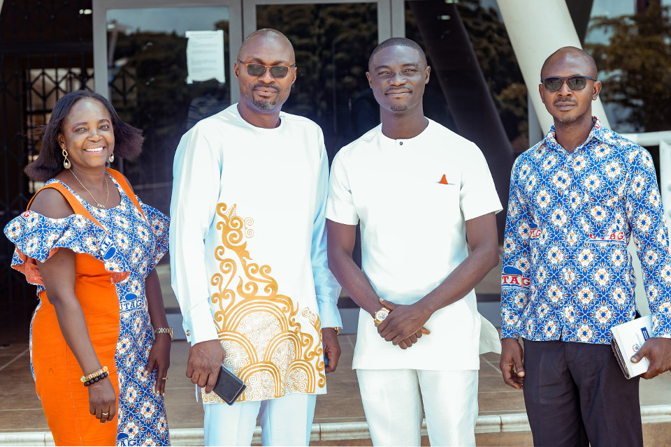 Mr. Akyiaw (2nd from right) and the immediate past executive of UTAG-UEW
